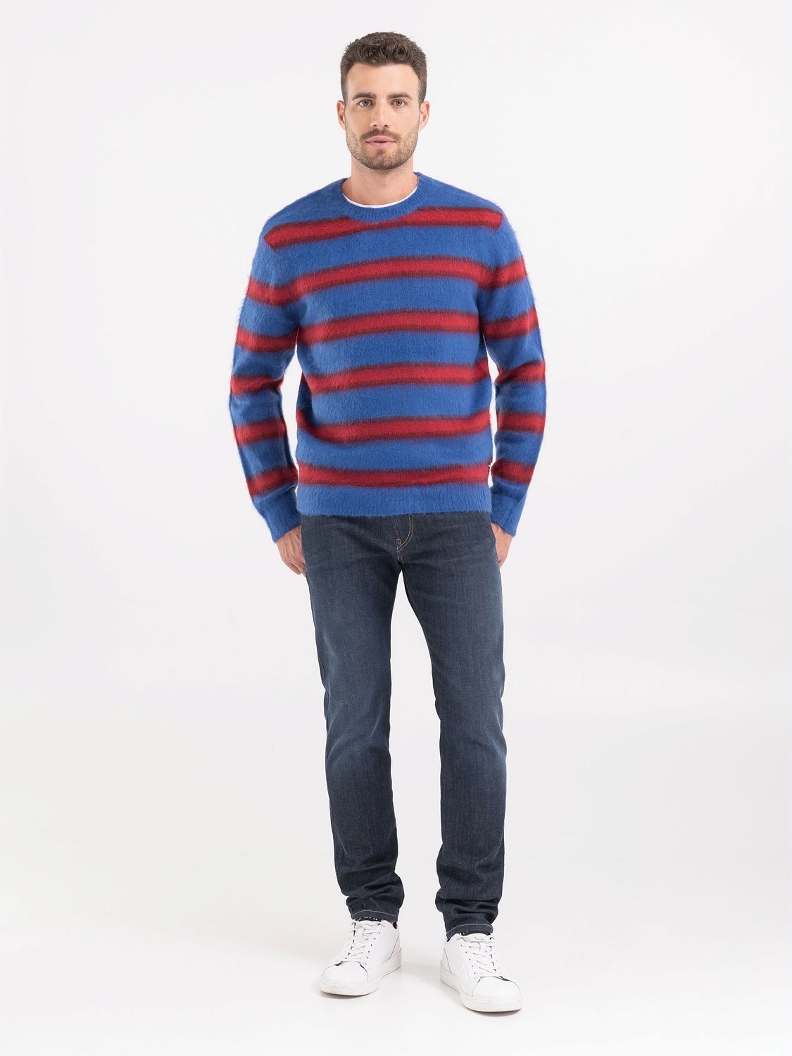 REPLAY WOOL BLEND BRUSHED EFFECT SWEATER